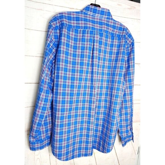 Vineyard Vines By Shep & Ian Classic Fit Tucker 100% Cotton Blue Plaid Shirt - Picture 8 of 16